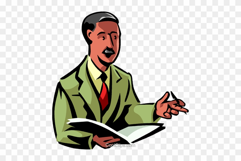 Businessman Discussing Ideas Royalty Free Vector Clip - Cartoon #1446957