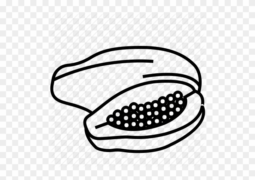 Fruit At Getdrawings Com - Outline Images Of Papaya #1447062