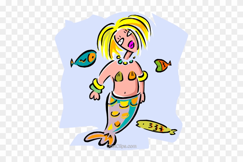Mermaid Royalty Free Vector Clip Art Illustration - Cartoon #1447493