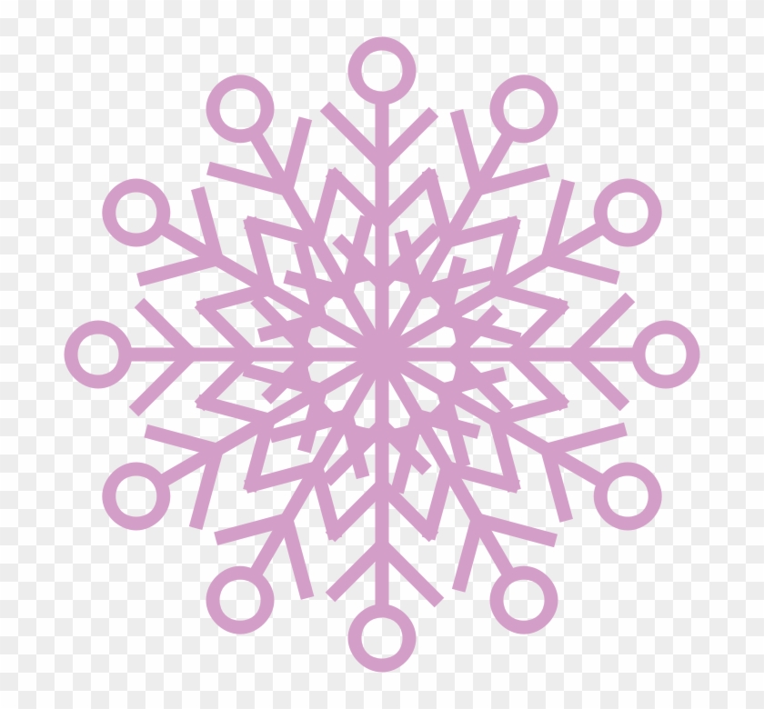 Snowflake Clip Art Royalty Free Stock - Pink Snowflake #1447717