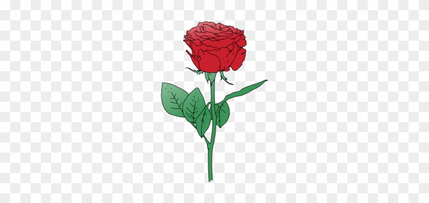 Single Red Rose Vector Rooweb Clipart - Clip Art #1448814