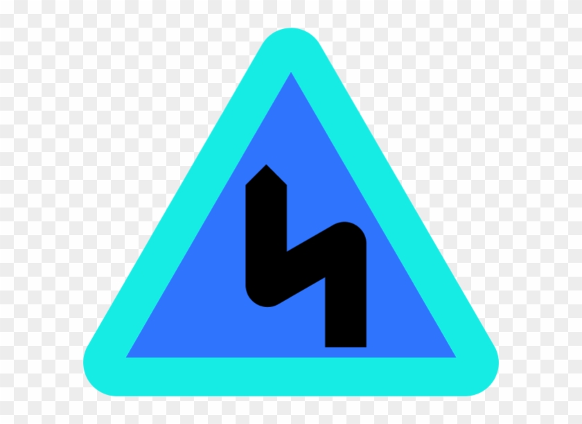 Turn Road Sign Vector Clip Art Clipart - Sign #1448926