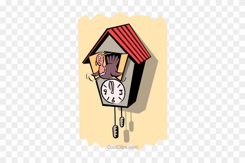 Cuckoo Clock With Turkey Royalty Free Vector Clip Art - Cartoon #1449613