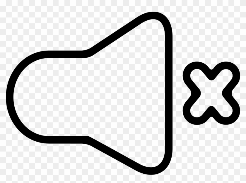 Mute Phone Speaker Interface Symbol With A Cross Comments - Silenzio Simbolo #1450606