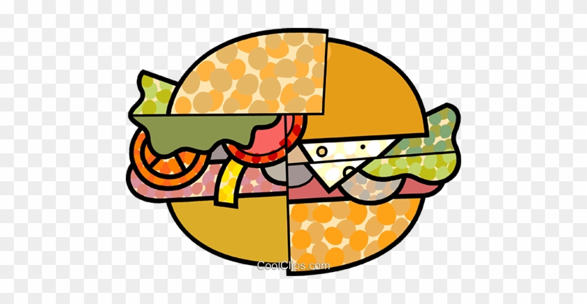 Hearty Sandwich Royalty Free Vector Clip Art Illustration - Hearty Sandwich Royalty Free Vector Clip Art Illustration #1451018