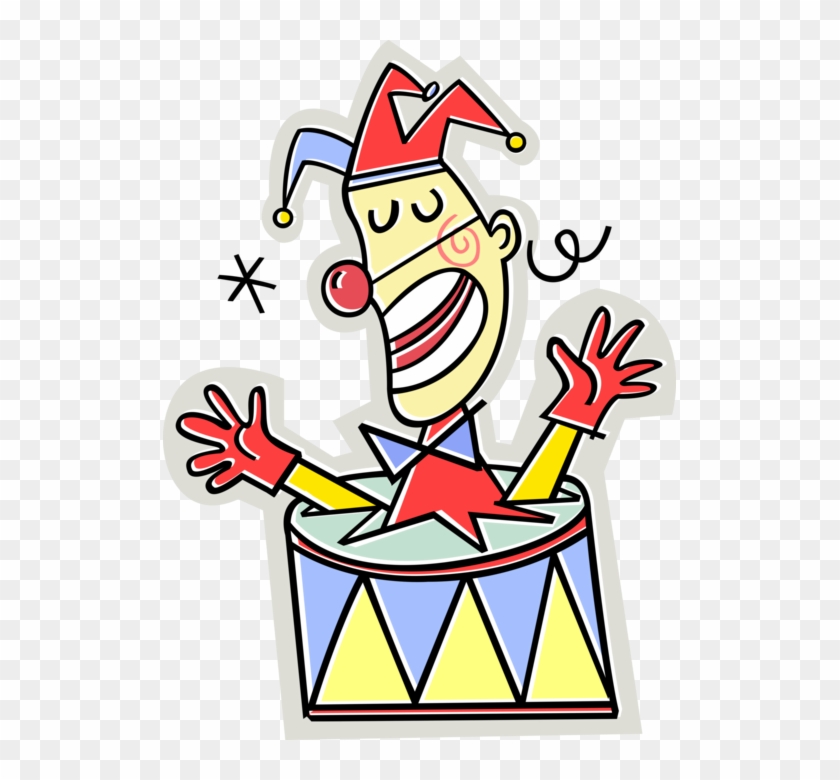 Vector Illustration Of Big Top Circus Clown Performs - Vector Illustration Of Big Top Circus Clown Performs #1451708