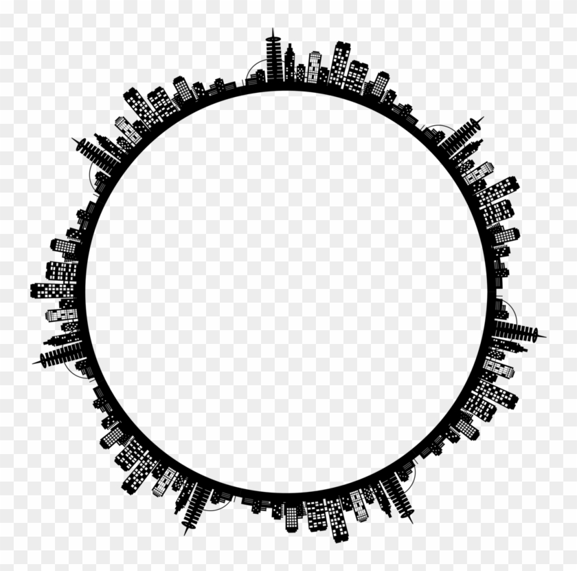 All Photo Png Clipart - City Skyline Circle Png #1451829