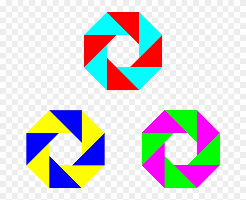 Free Half Squares 3 Octogons - Clip Art #1451868