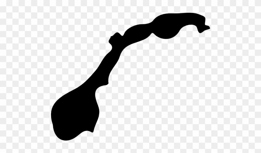 Norway Free Icon - Norway Map Black Png #1453254