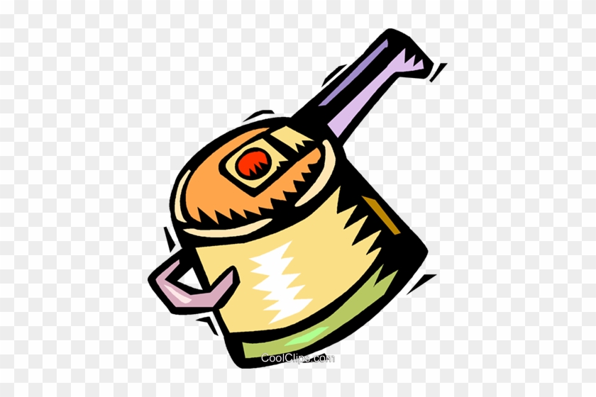 Cooking Pot With Handle Royalty Free Vector Clip Art - Pressure Cooker #1454512