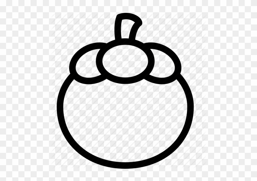 Mangosteen Clip Art Clipart Purple Mangosteen Computer - Mangosteen Clipart Black And White #1454654