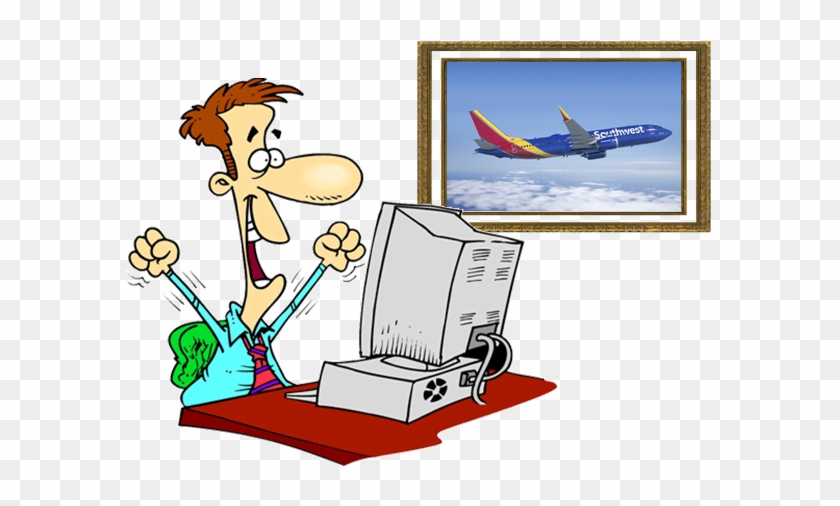 Flight Clipart Southwest Airlines - Happy Computer Clip Art #1456032