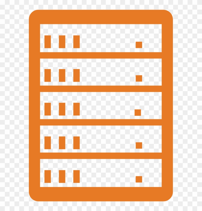 Simple Server Clip Art - Server Icon Png Orange #1456117