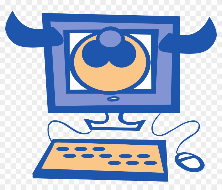 Free Vector Frankiechow Cow Computer Clip Art - Computer Clip Art #226509