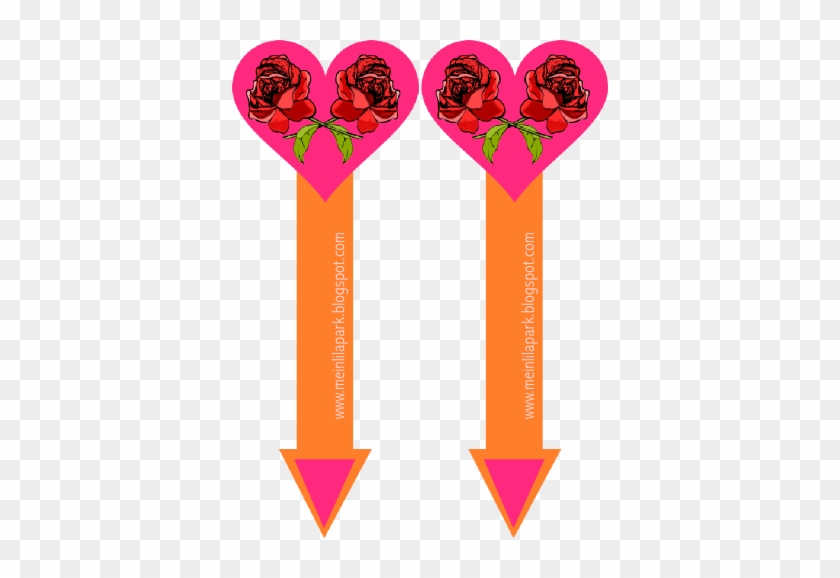 Free Digital Arrow With Pink Heart Png's - Heart #226618