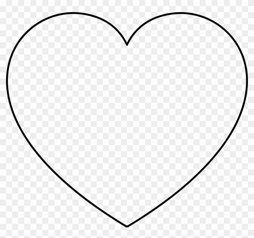 Heart By @agone, A Heart Outline - A4 Love Heart Template #226920