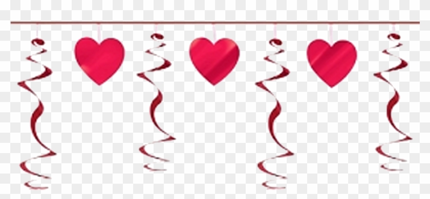 Herzgirlande Xxl - Amscan Heart Foil Swirl Garland, Valentine's Day Decoration #226936