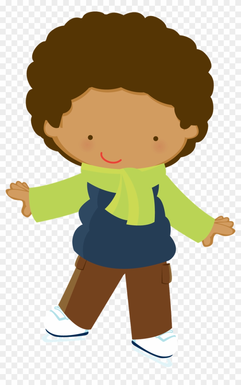 Imágenes De Niños Y Niñas En Invierno - Niño Moreno Animado #227320