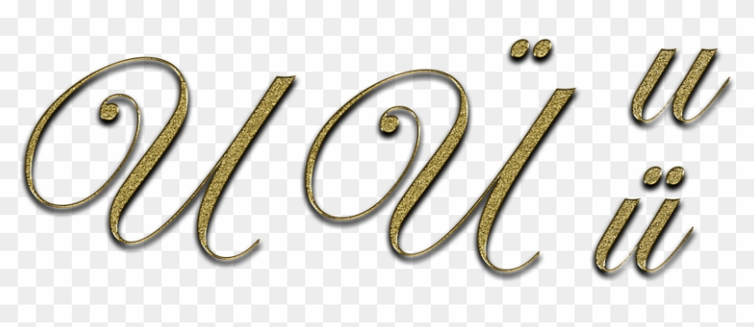 Buchstabe, U, Gold, Ü, Umlaut, Schrift - Umlaut #227376