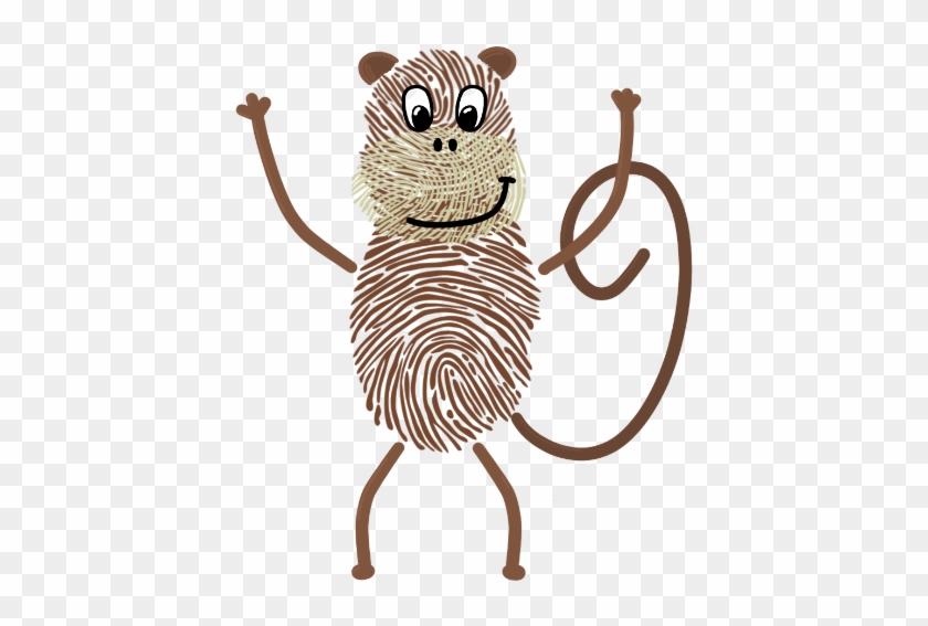 Basteln Mit Fingerabdruck Affe - Fingerabdruck Affe #228028