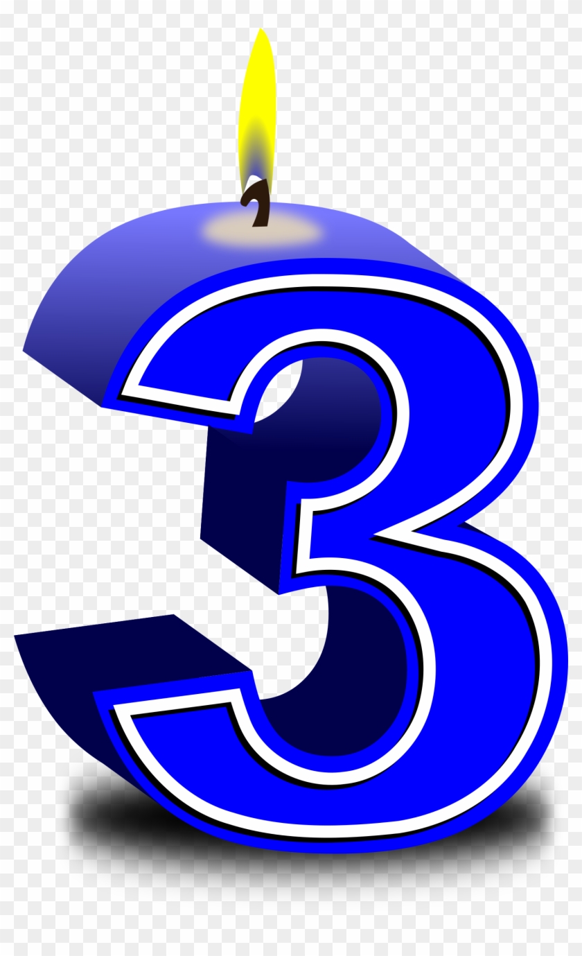 Geburtstag Der App Isen Infos - 3 Birthday Candle Png #228201