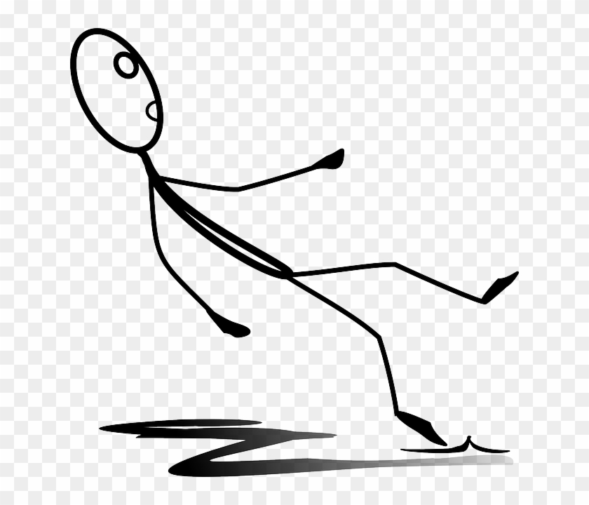 Stick Figure Slide, Sliding, Falling, Stickman, Stick - Stick Man Falling Png #229667