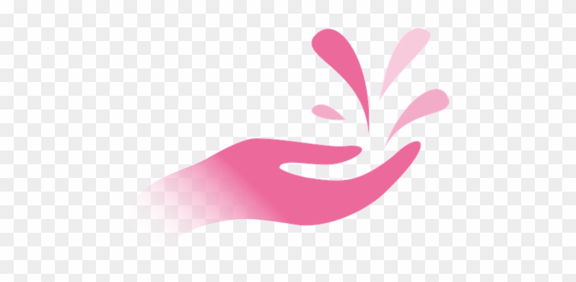 Hand Drops Water Stylized Pink Wet Costs R - Gotas De Agua Dibujo #229894