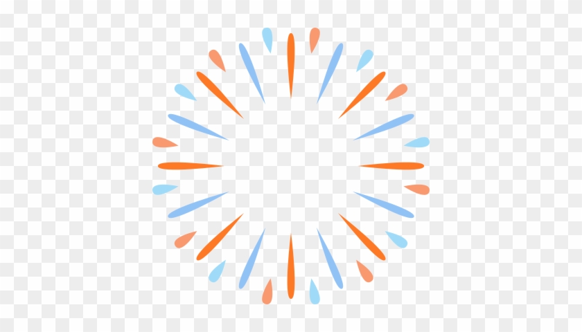 Clipart Fireworks Orange - Blue And Orange Cliparts Fireworks #1458881