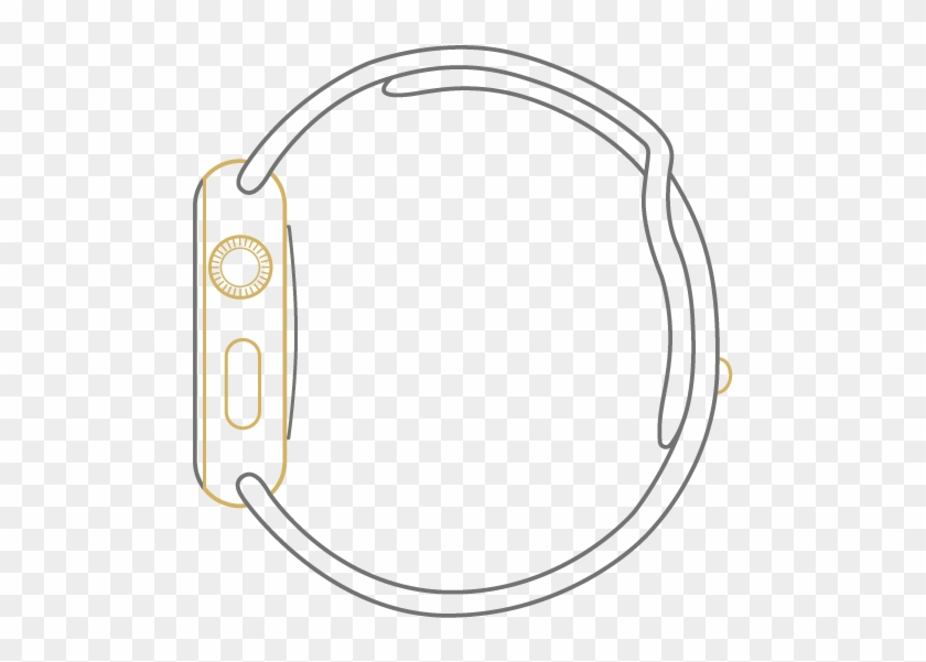 Vector Download Iphone - Apple Watch Line Drawing #1459580