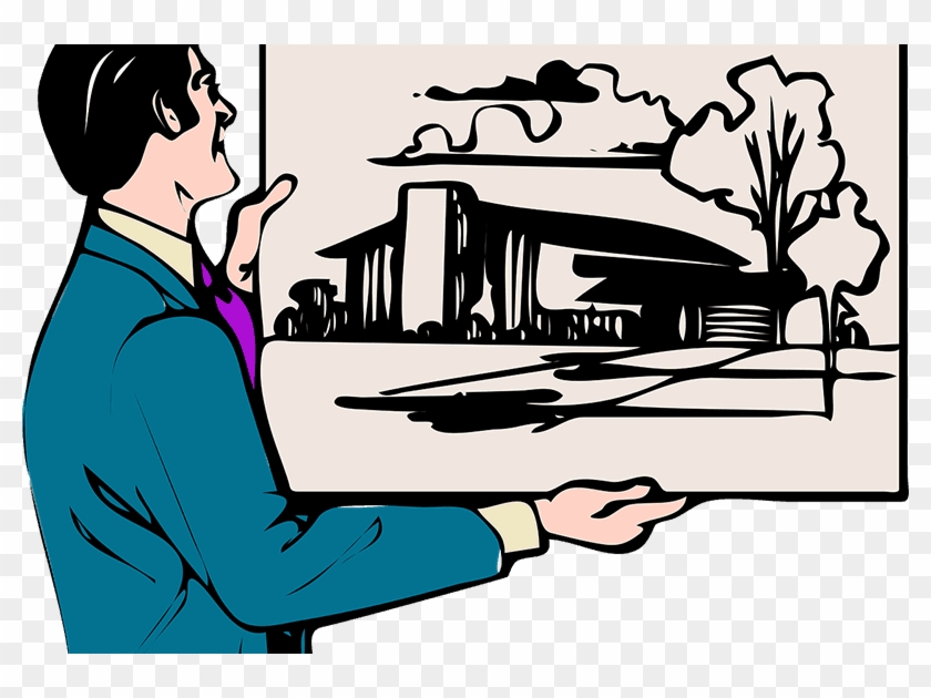 How To Hang Picture With Stud Finder - Architecture Architect Clip Art #1459923