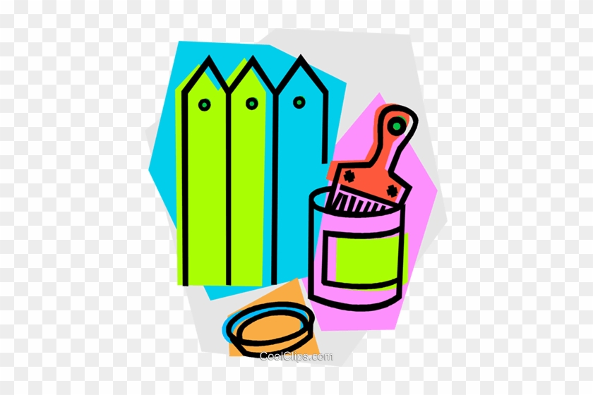 Paint Can And Brush Royalty Free Vector Clip Art Illustration - Paint Can And Brush Royalty Free Vector Clip Art Illustration #1460538