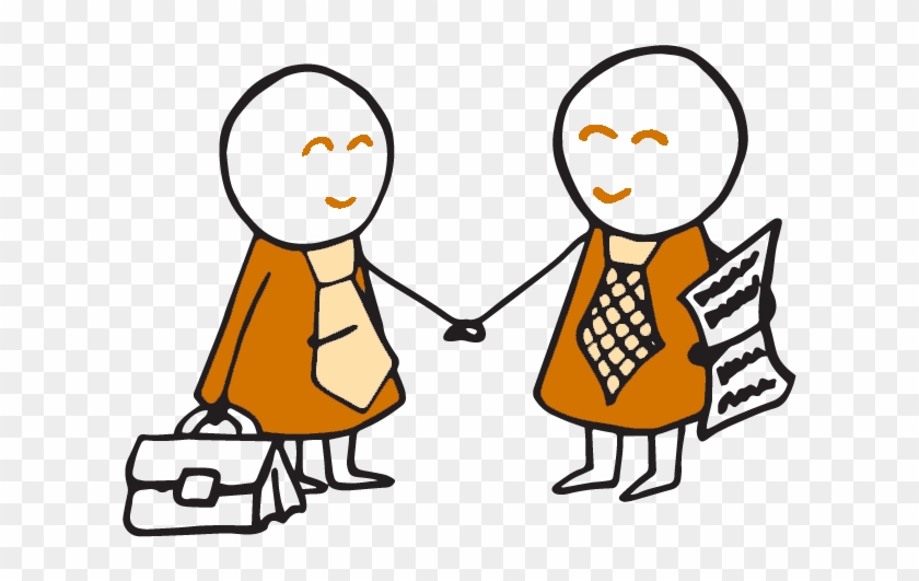 Two Business People Shaking Hands - Businessperson #1460976