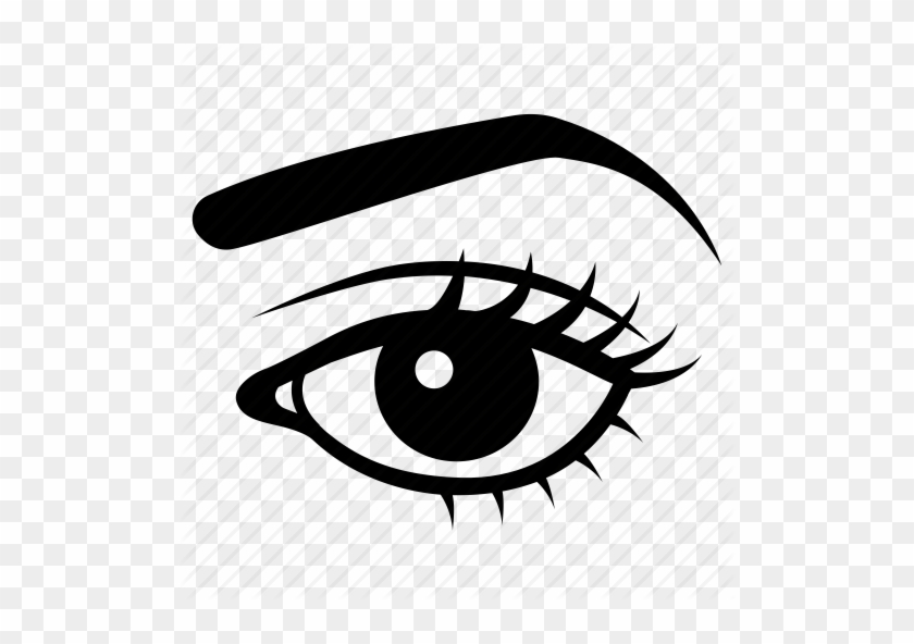 Vision Vector Girl Eye Clip Art Transparent Stock - Eyes With Eyebrows Icon Png #1461483
