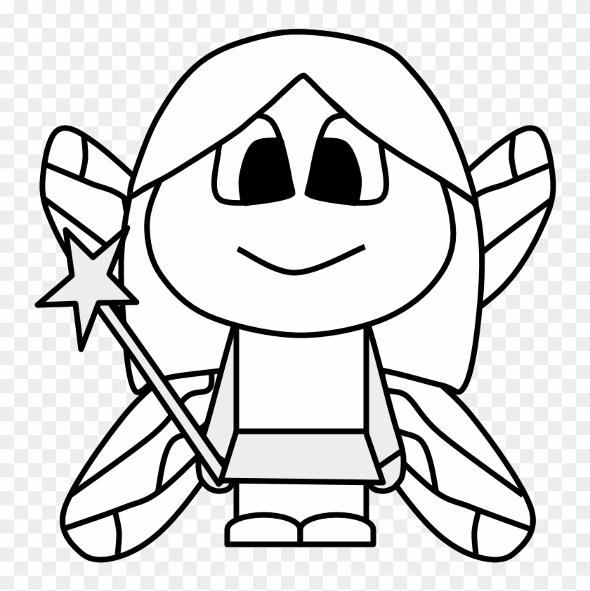 Fairy, Wings, Wand, Big Eyes, Cartoon Person, Black - Fairy, Wings, Wand, Big Eyes, Cartoon Person, Black #1461669
