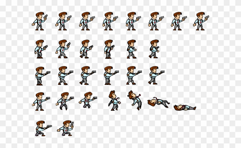 Clip Art Hero Spritesheet With Transparent Background - 2d Sprite Png #1463475