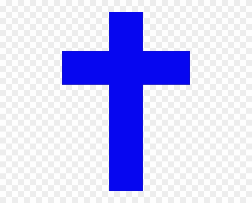 Blue Flowers And Bible Clipart Baptism Cross Clip Art - Clipart Blue Cross #1464084