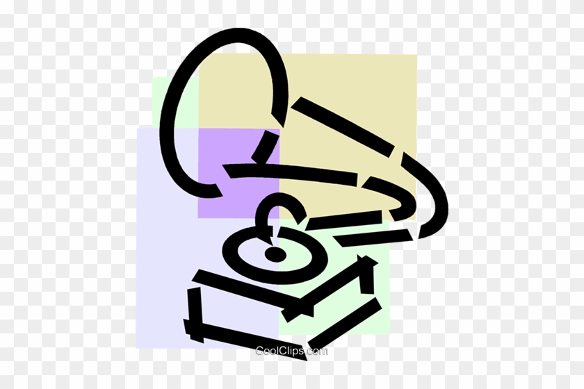 Phonograph Gramophone Record Player Royalty Free Vector - Graphic Design #1464088