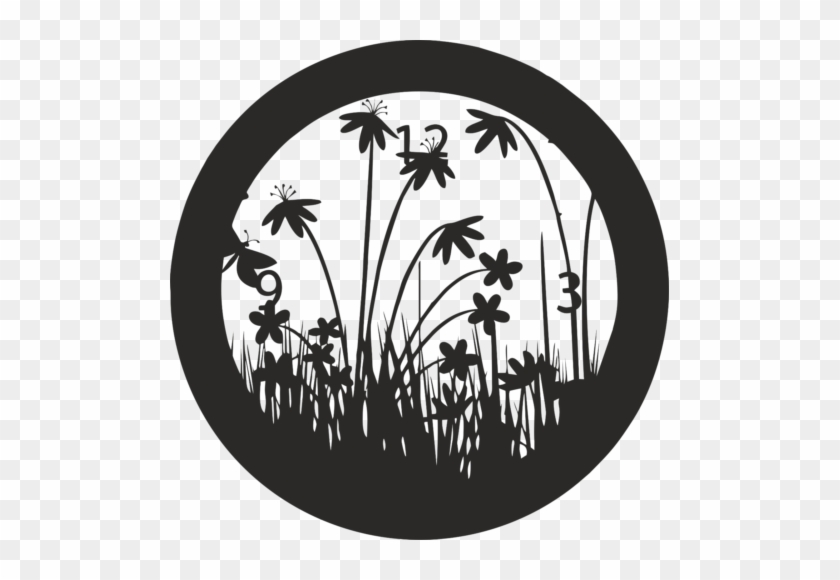 Cdr Ai Amp Dxf File Ready For Use On Cnc Laser Plasma - Black & White Flower - Glass Picture Pendant #1464900
