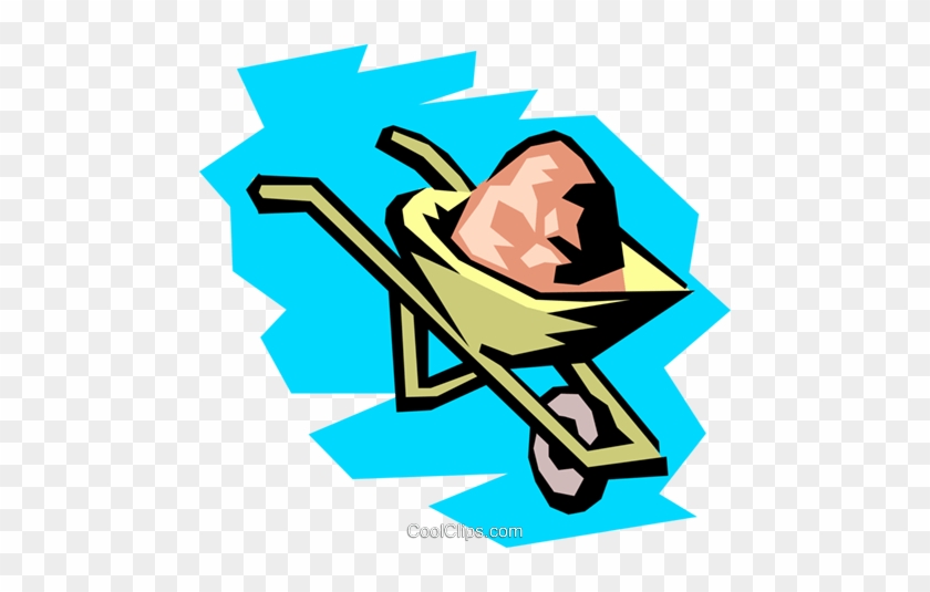Wheelbarrow Royalty Free Vector Clip Art Illustration - Soil #1465479