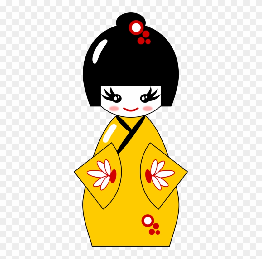 Kokeshi Japanese Dolls Japanese People - Kokeshi Doll Png Clipart #1465789