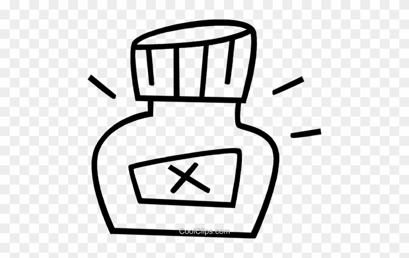 Ink Bottle Royalty Free Vector Clip Art Illustration - Ink #1466182