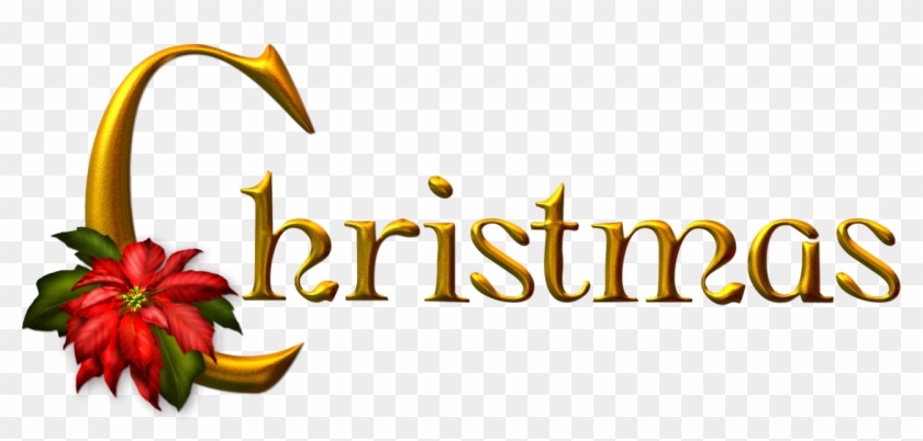 Golden Merry Christmas Text Png #1466870