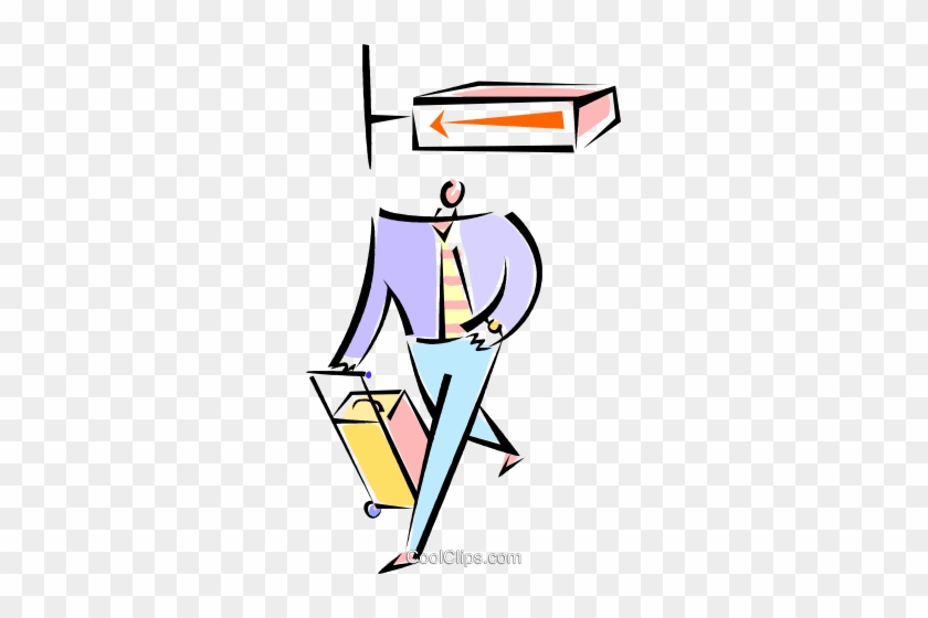 Man Walking Through A Terminal Royalty Free Vector - Man Walking Through A Terminal Royalty Free Vector #1466933