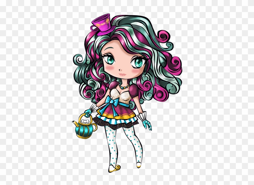 Madeline Hatter By Emi801 - Ever After High Madeline Hatter Chibi #1467269