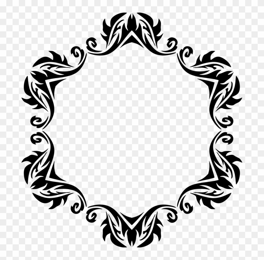 Black And White Picture Frames Drawing Line Art - Square Frame Cliparts Black & White #1467420