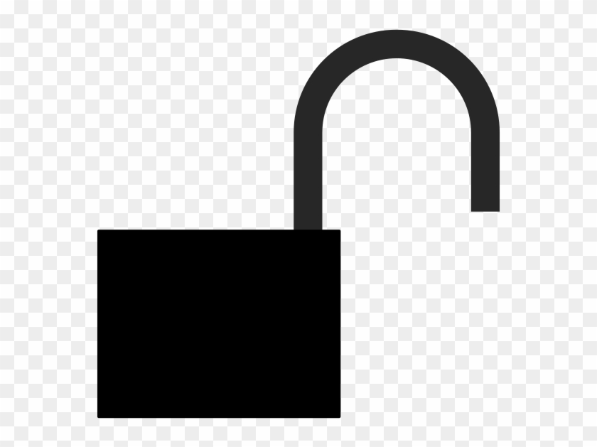 Padlock Unlocked Silhou 01 Clipart Png - Padlock Unlocked Silhou 01 Clipart Png #1467439