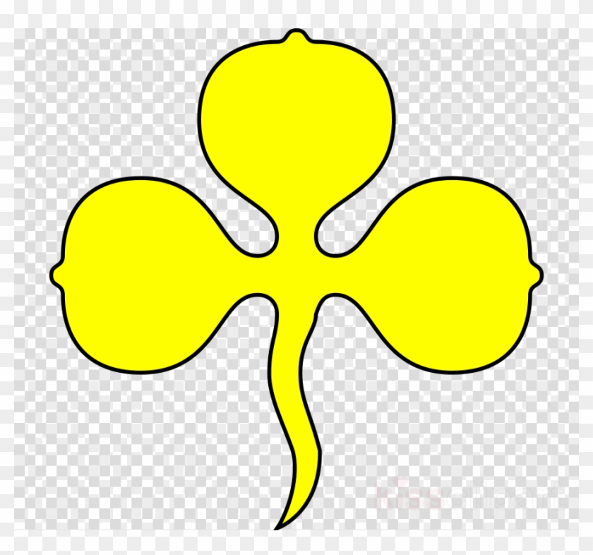 Heraldic Trefoil Clipart Trefoil Clover Clip Art - Free Gingerbread House Candy Clipart #1467822