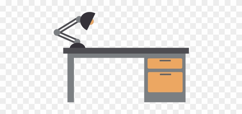 Free Stock Office Lamp Icon Transparent Png Svg - Office Table Vector Png #1468680