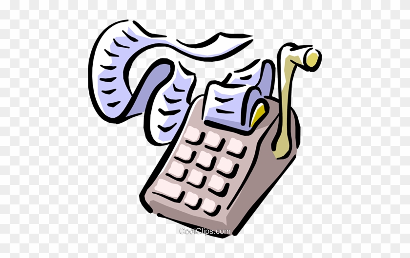 Adding Machine Royalty Free Vector Clip Art Illustration - Calculating Animated Gif #1468710