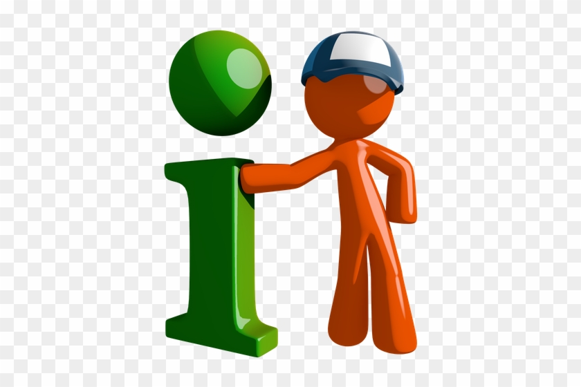 Orange Man Postal Mail Worker Info Icon - Laborer #1469681
